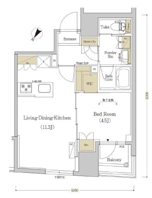 アーバネックス日本橋水天宮の物件間取画像