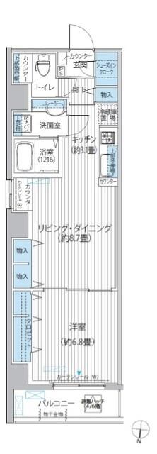 コスモグランス東日暮里の物件間取画像