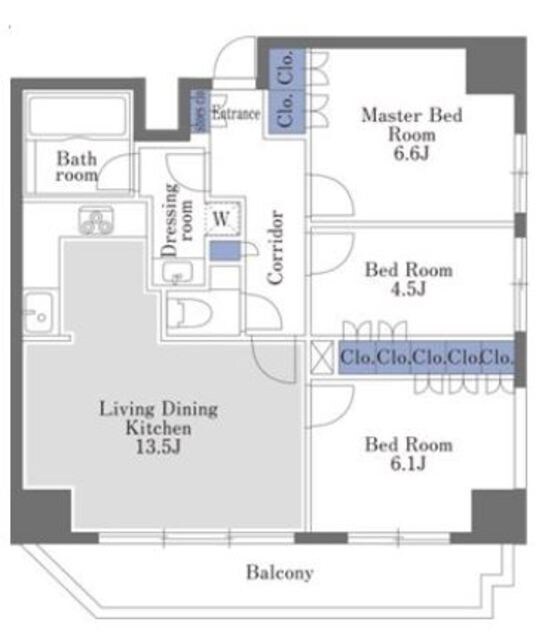 ドゥーエ日本橋の物件間取画像