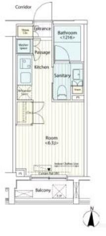 カスタリア菊川の物件間取画像