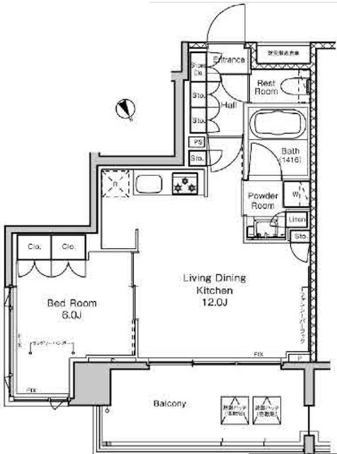 プラウドフラット東日本橋の物件間取画像