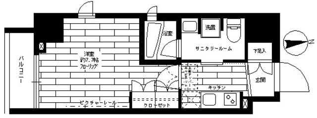 ステージグランデ新御徒町アジールコートの物件間取画像