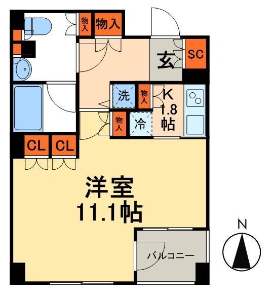 パークアクシス日本橋人形町の物件間取画像