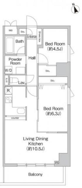 プライムアーバン町屋サウスコートの物件間取画像