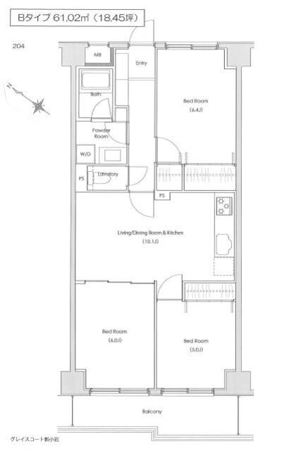 グレイスコートの物件間取画像