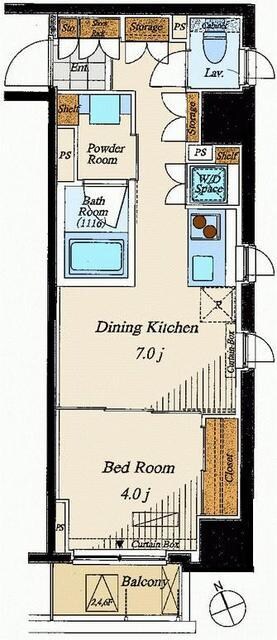 コスモグラシア清澄白河の物件間取画像