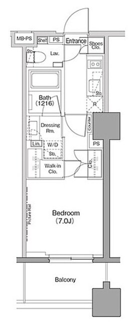 ザ・パークハビオ木場の物件間取画像
