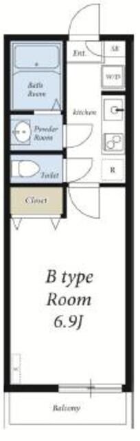 リリックコートヒロオパレスVIの物件間取画像