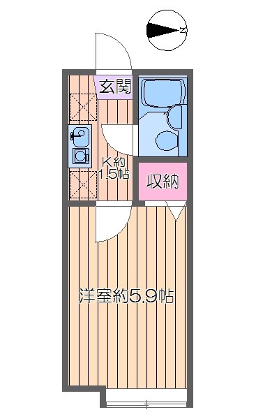 オーネスト六町Iの物件間取画像