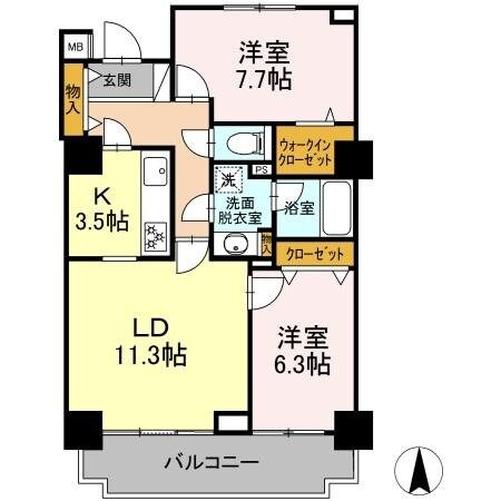 アコール北千住の物件間取画像