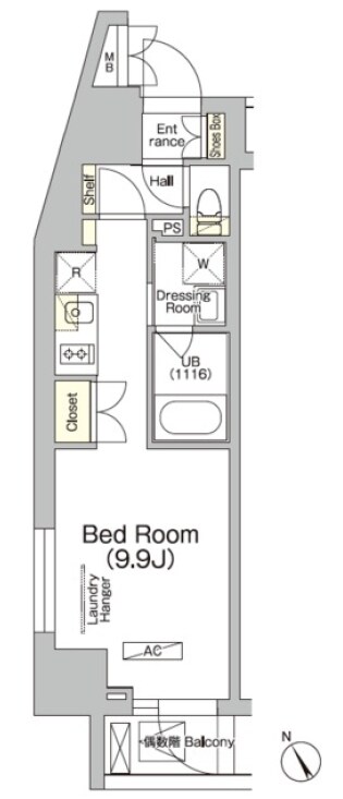 JPnoie門前仲町の物件間取画像