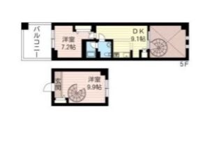 レジデンスシャルマン月島の物件間取画像
