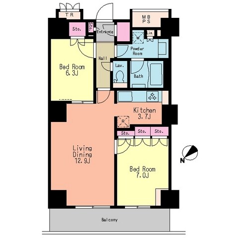 パークアクシス豊洲の物件間取画像