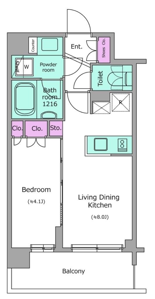 ドゥーエ菊川の物件間取画像