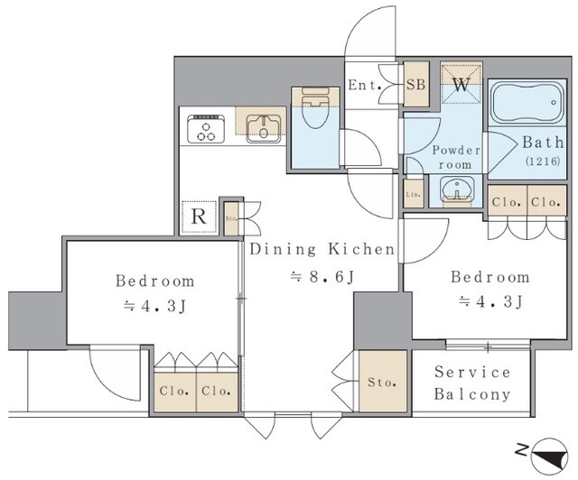 Brillia ist両国の物件間取画像