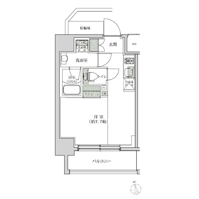 ルブリカントアラカワベースの物件間取画像