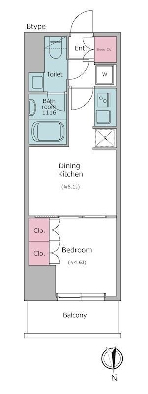 ワンルーフレジデンス上野御徒町の物件間取画像