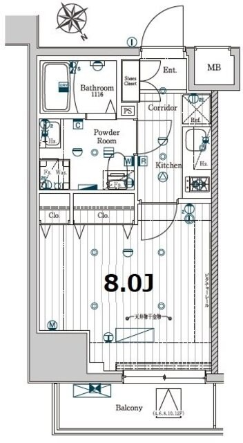 メイクスデザイン門前仲町ガーデンの物件間取画像