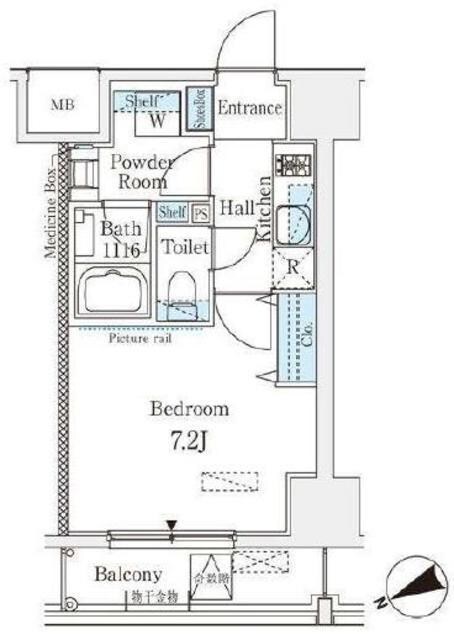 ザ・パーククロス門前仲町の物件間取画像