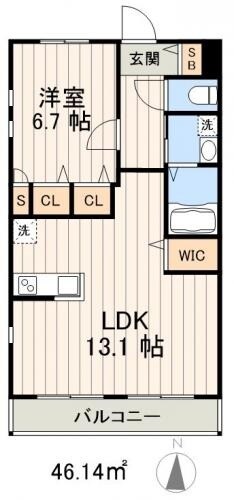 パークサイドテラス2号館の物件間取画像