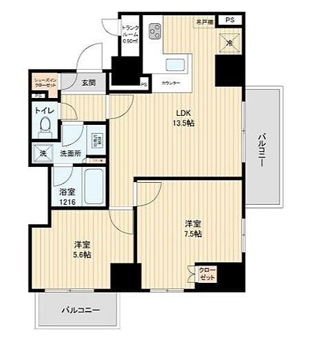 HF田端レジデンスの物件間取画像