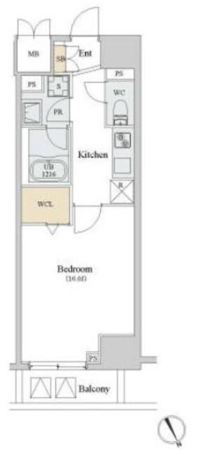 ロイジェント新橋の物件間取画像