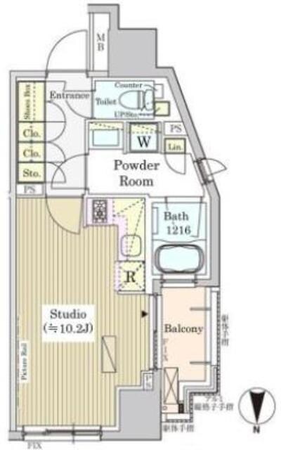パークアクシス白金の物件間取画像