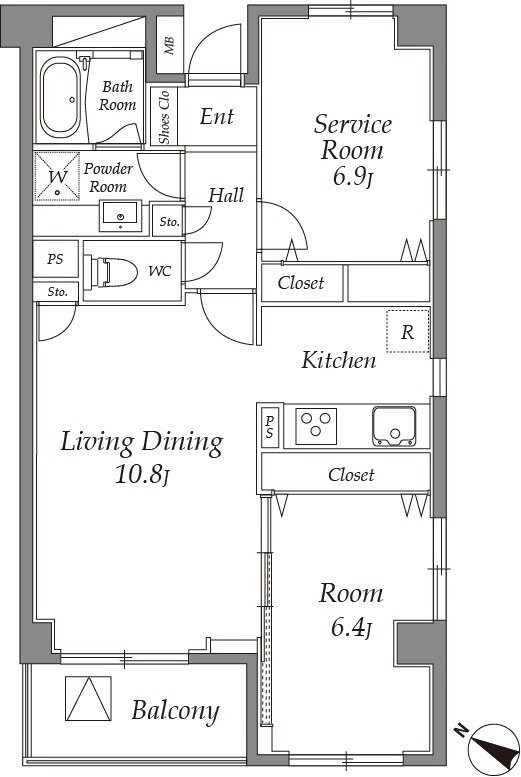 カスタリア目黒の物件間取画像