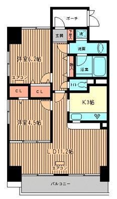 シェソワ恵比寿の物件間取画像