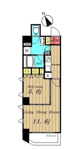 コクヨーレ日本橋の物件間取画像
