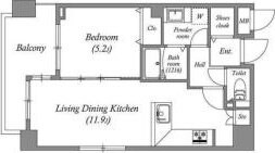 白金台アパートメントの物件間取画像