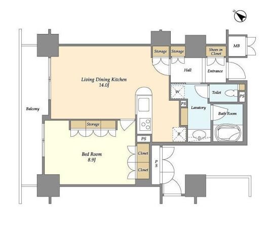LaSante五反田の物件間取画像
