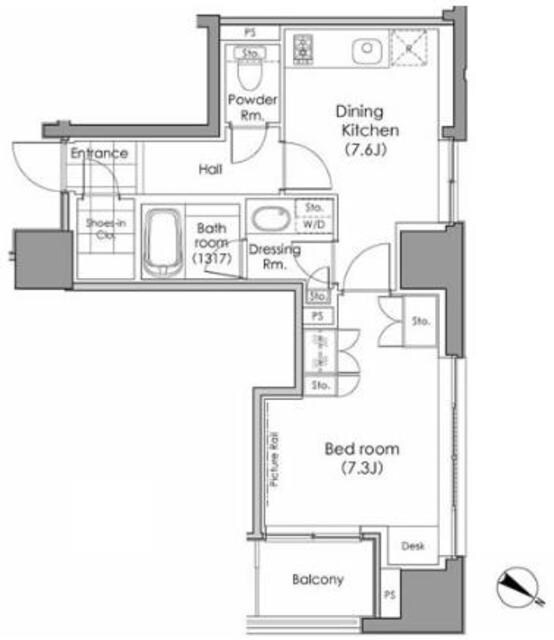 パークハビオ水天宮前の物件間取画像