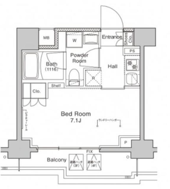 プラウドフラット戸越公園の物件間取画像