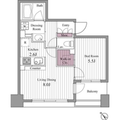 ドゥーエ新川の物件間取画像