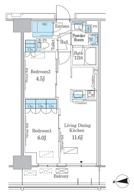 パークアクシス新宿百人町の物件間取画像