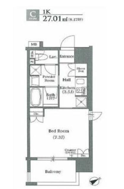 フレアージュ恵比寿の物件間取画像