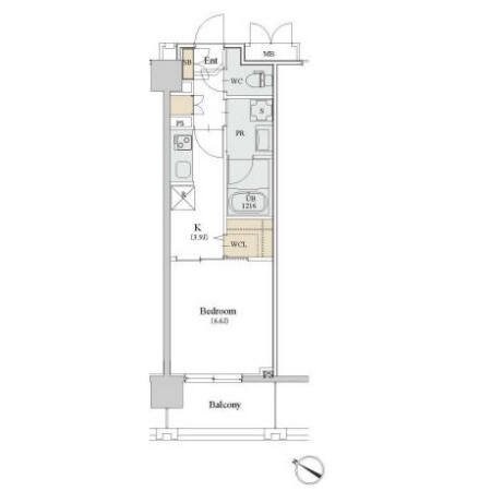 カスタリア人形町3の物件間取画像