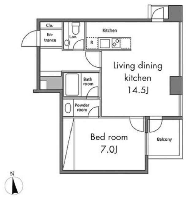 レジディアタワー麻布十番の物件間取画像