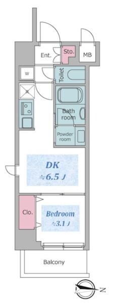 ジニア深川住吉の物件間取画像