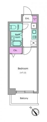 レジディア南行徳の物件間取画像