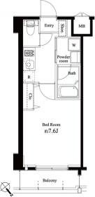 ハーモニーレジデンス門前仲町の物件間取画像