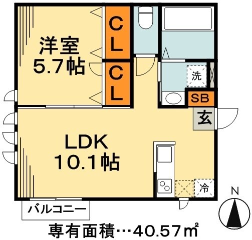 Leesas西小岩の物件間取画像