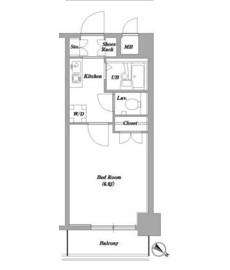 レジディア門前仲町の物件間取画像