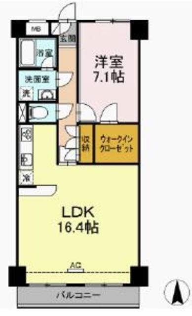 ハイフラットワンの物件間取画像
