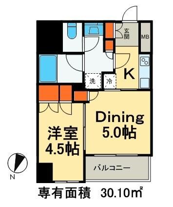 セレニティー神田の物件間取画像