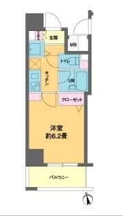 カスタリア新富町IIIの物件間取画像