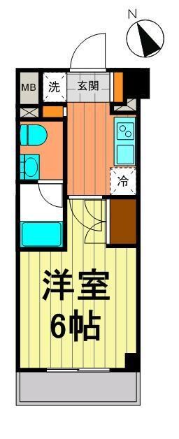 プラウドフラット森下の物件間取画像