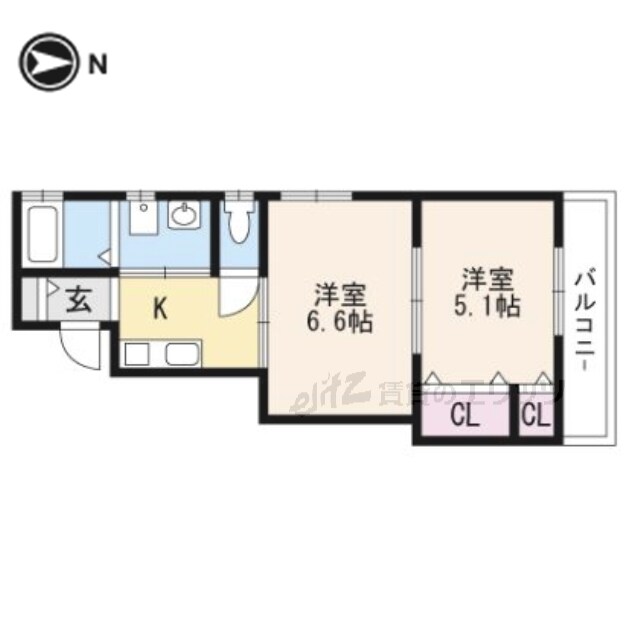 セレニティ東正雀アルファの物件間取画像