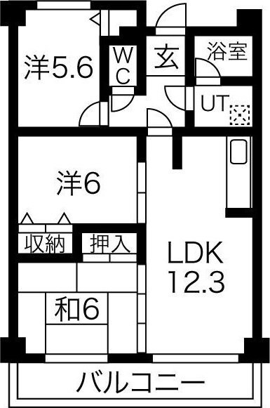 ハイツ桃山IIの物件間取画像